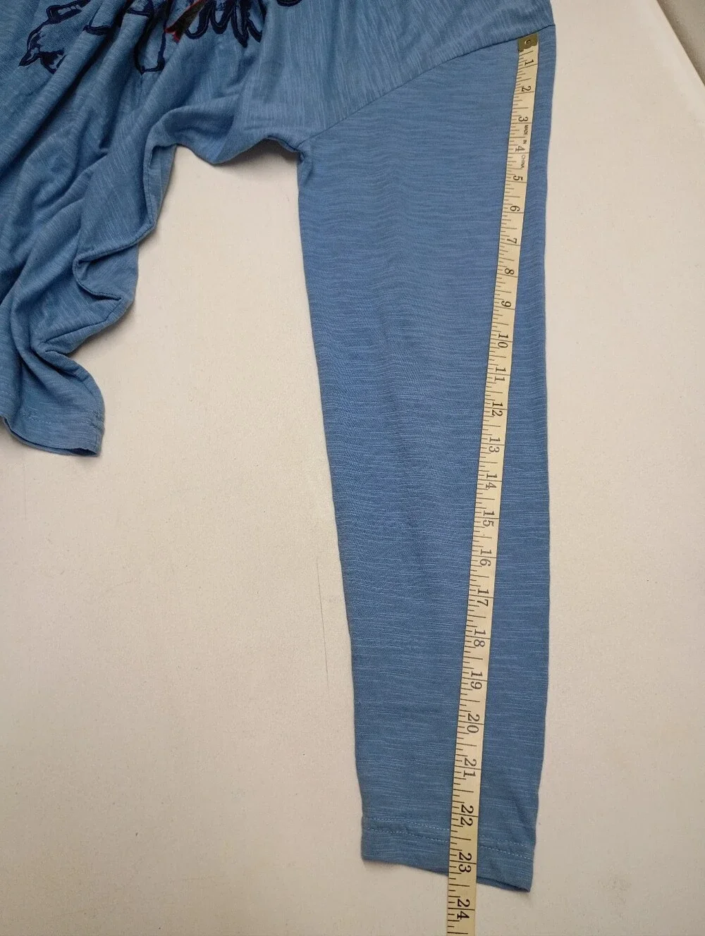 True Religion Men's T-shirt Long Sleeves Blue Sz M V-Neck Indian Chief MSRP $149